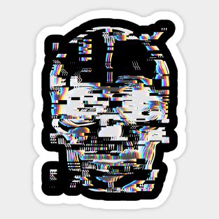 Graphic skull with glitch effect Sticker